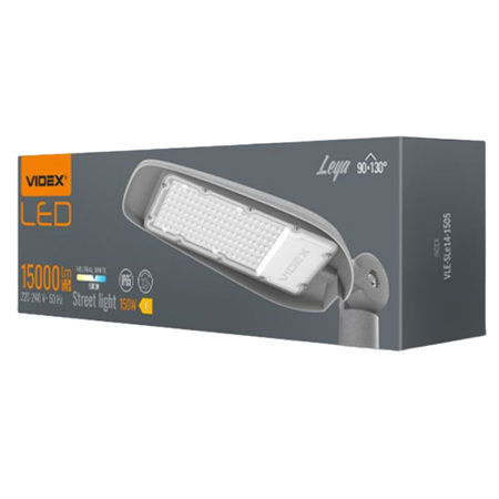 Lampa Uliczna LED 150W 15000lm 5000K Neutralna 130° 0.72A Szara VIDEX