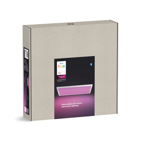 Panel LED Lampa Sufitowa Natynkowa 60x60 cm 60W 4150lm IP20 White and Color Ambiance RGB + TW Biała Inteligentna SMART Zigbee Bluetooth Surimu Philips HUE