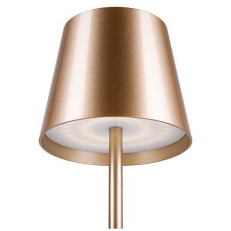 Lampka Biurkowa Stołowa LED 3W 200lm 4000K Neutralna Akumulatorowa Szkolna Nocna Ściemnialna Włącznik On/Off Złota Solio Masterled