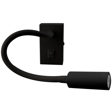 Lampa Ścienna LED Elastyczny Kinkiet do Czytania LEO 3W 4000K Czarny