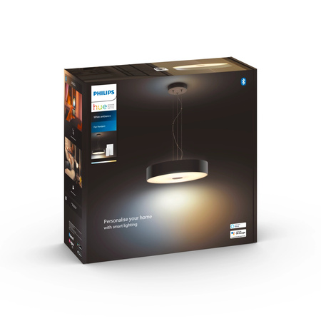 Lampa Wisząca Sufitowa LED 25W 2900lm IP20 White Ambiance TW Czarna 44cm Inteligentna SMART Zigbee Bluetooth Fair Philips HUE