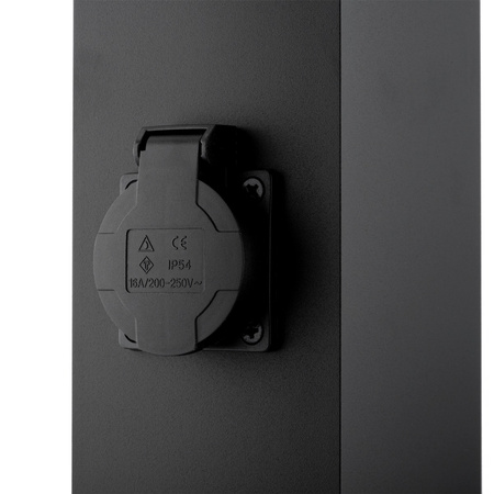 Lampa Ogrodowa Słupek Zewnętrzny Stojący E27 LED z Gniazdem TAXUS 2 80cm LUMILED
