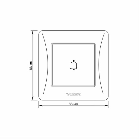 Przycisk Dzwonka z Ramką 10A Natynkowy Biały BINERA VIDEX