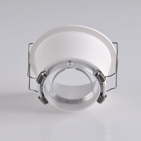 Oprawa Podtynkowa Okrągła Ruchoma KOLDING Biało - Srebrna MR16 GOLDLUX (Polux)