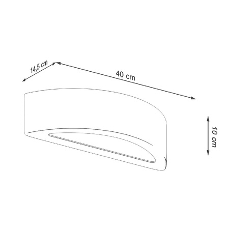 Lampa Ścienna Kinkiet E27 Półokrągła Szara Nowoczesna Atena Sollux