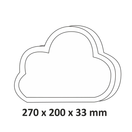 Lampka drewniana nocna dekoracyjna CHMURKA LED ciepła niebieska GOLDLUX (Polux) lampka dla dzieci