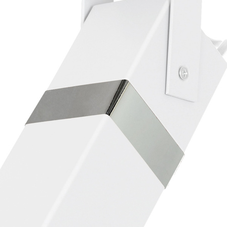 Lampa sufitowa ścienna Kinkiet 1x GU10 Spot Loft Biały + Srebrny VIDAR Milagro