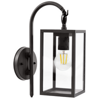 Kinkiet Ogrodowy Dół Lampa Elewacyjna Malmo E27 IP44 Grafit - GOLDLUX (Polux)