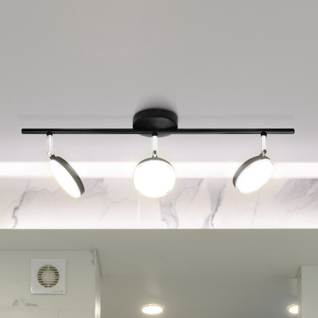 Listwa LAMPA SUFITOWA LED GOLDLUX (Polux) CAPRI 3x5W CZARNA 3000K