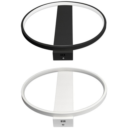 Lampa sufitowa okrągła PLAFON LED żyrandol 33W 3000K-6500K czarny + pilot