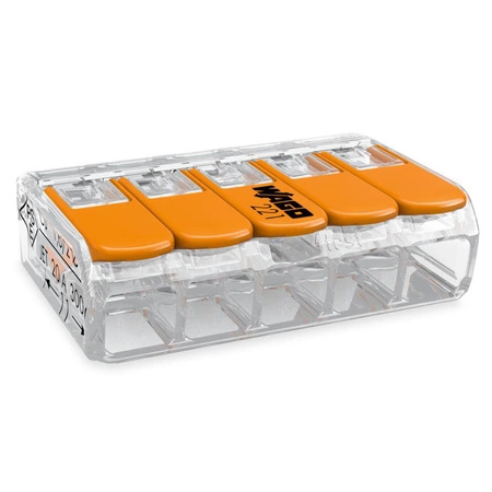 25x Złączka Instalacyjna Szybkozłączka WAGO 221-415 na PRZEWÓD 5x0,2-4mm