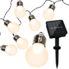 Girlanda Solarna Ogrodowa Łańcuch Świetlny 3.8m 10 LED Mlecznych Kuleczek
