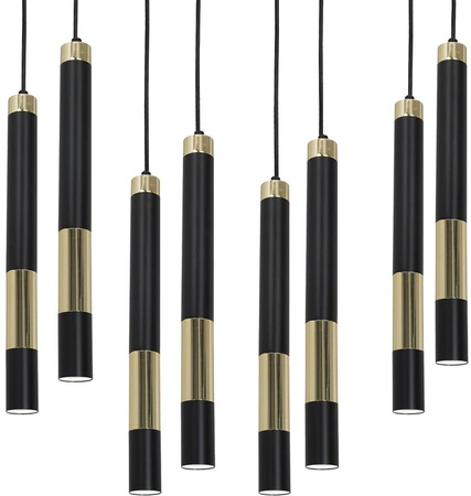 Lampa wisząca czarno-złota MiLAGRO DALLAS + 5xGU10