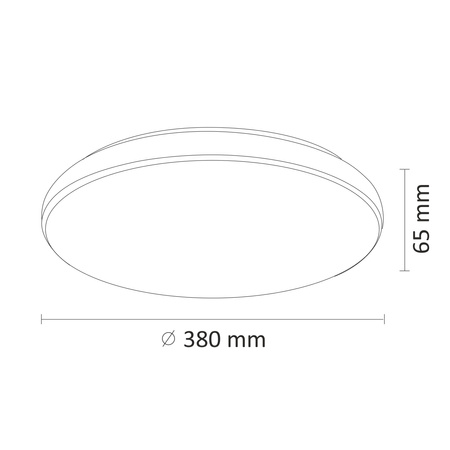 Plafoniera LED Oprawa Sufitowa Desert 24W 1440lm 38cm GOLDLUX (Polux) + pilot