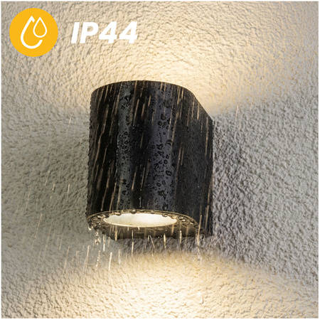 Kinkiet Ogrodowy Elewacyjny Lampa Zewnętrzna GU10 ALLIUM Czarna LUMILED