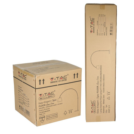 Lampa LED Stojąca Podłogowa E27 Beżowa VT-7451 V-TAC