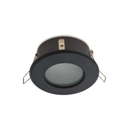 Oprawa Podtynkowa GU10 Halogenowa Wpuszczana Spot Oczko Czarna Okrągła Kobi