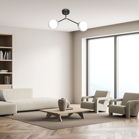 Lampa Sufitowa JOY Czarna 2xE14 Milagro