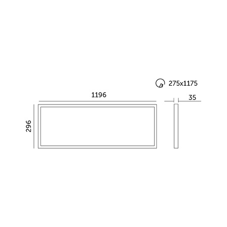 Panel LED Natynkowy 40W 4400lm 4000K 90° Neutralny UGR19 Biały 30x120cm Capri Pro Kobi