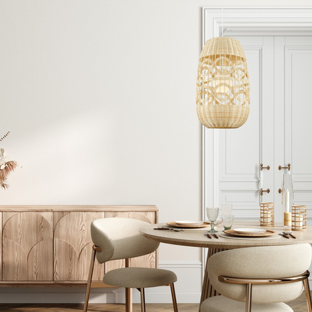 Lampa Wisząca Sufitowa ARONA Rattanowa 1xE14 fi 400 Milagro