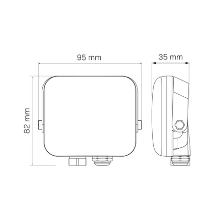 Naświetlacz LED 10W 750lm 4000K Neutralna 120° Czarna IP65 Milky Sanico Goldlux