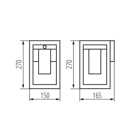 Lampa Ogrodowa Kinkiet Elewacyjny VIMO E27 IP44 Czujnik Brązowa Kanlux