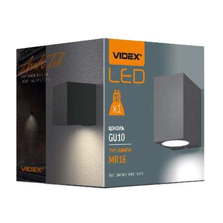 Kinkiet Ogrodowy Lampa Elewacyjna Zewnętrzna LED GU10 IP54 Szara ARON Videx