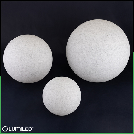 Lampa Oprawa Ogrodowa Zewnętrzna KAMIENNA KULA LED LUMIKULA 40cm E27 IP65 LUMILED