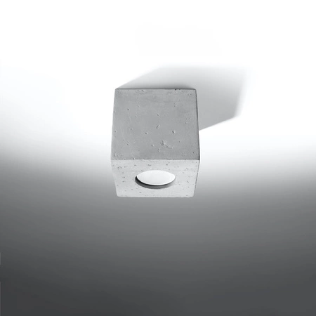 Lampa Sufitowa Oprawa Natynkowa GU10 Kwadratowa Szara Industrialna Quad Sollux