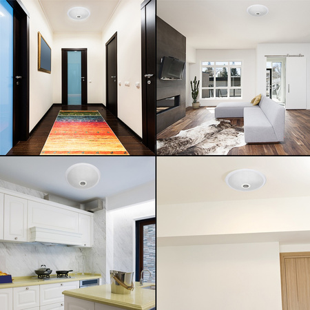 Plafon LED Lampa Sufitowa DALLAS 2x E27 Czujnik Ruchu i Zmierzchu