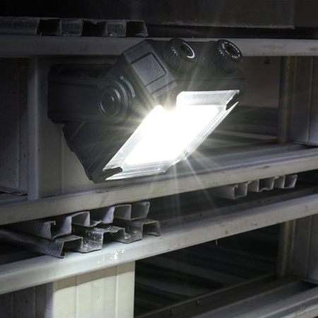 Latarka Wielofunkcyjna Akumulatorowa LED 3 Barwy Światła 20W 1500lm 5000K Czarna IP67 Videx