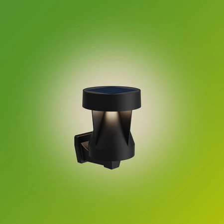 Kinkiet Ogrodowy Lampa Solarna Elewacyjna Zewnętrzna LED 1.8W 200lm 2700K z Czujnikiem Zmierzchu Czarna Avery Philips