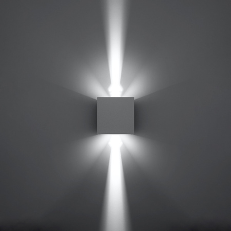 Lampa Ścienna Kinkiet Góra Dół Kwadratowa 3000K Ciepła Biała Nowoczesna Luca Sollux