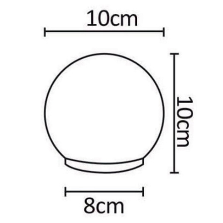 Lampa Solarna LED Kula Ogrodowa Naziemna Ozdobna 10cm 3000K IP44