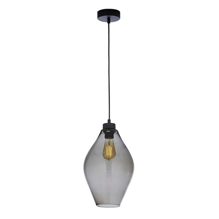 Lampa Sufitowa Wisząca TULON Zwis Czarna Szklana Nowoczesna E27 4192 TK Lighting