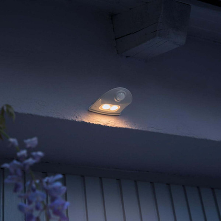 Lampa Ścienna Zewnętrzna LED Przenośna Nad Drzwi Bateryjny 0.95W 40lm 4000K IP54 Biały Z Czujnikiem Ruchu i Zmierzchu Door LED Ledvance