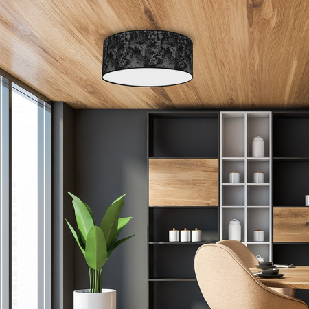 Plafon LED Lampa Sufitowa SATINO Srebrna 2xE27 Ø40cm Milagro