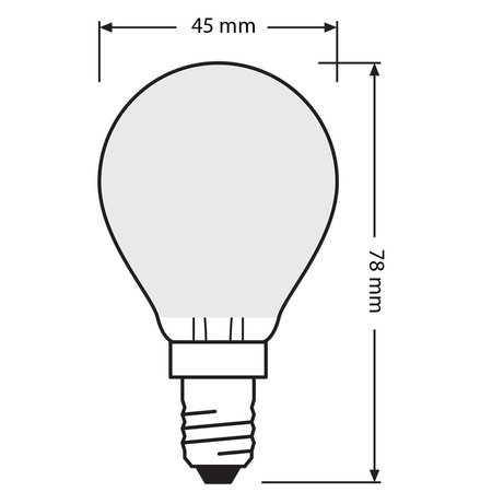 Żarówka LED P45 Kulka E14 4W = 40W 470lm 2700K Ciepła 300° Retrofit Filament CLASSIC Osram