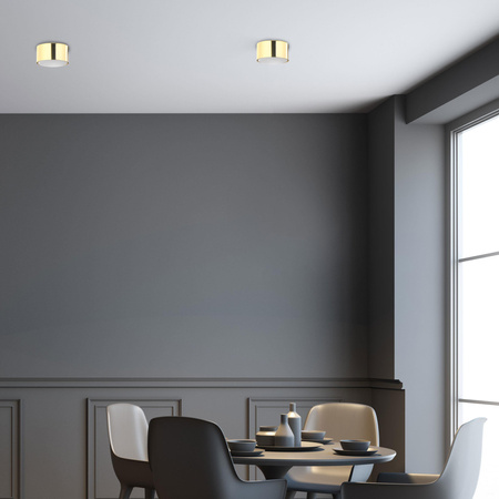 Lampa Sufitowa Oprawa Natynkowa DALLAS GOLD Spot Halogenowa Złota Okrągła GX53 6096 TK Lighting