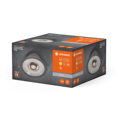 Lampa Punktowa LED Filament Oczko 9W 2700K Aluminium Spot Downlight Halo LEDVANCE