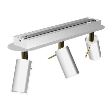 Lampa Sufitowa PRESTON Złota Biała 3x mini GU10 Milagro