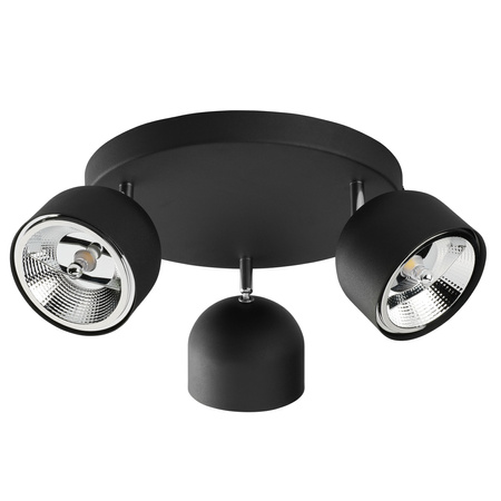 Lampa Sufitowa ALTEA BLACK Spot Reflektor Czarno-Srebrna Nowoczesna 3xES111 GU10 3423 TK Lighting