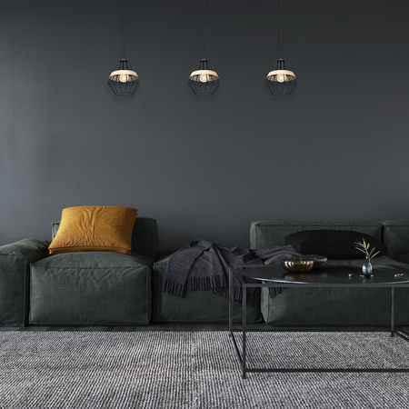 Lampa Wisząca Sufitowa CLIFF Czarna 1xE27 Milagro