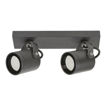 Lampa Ogrodowa Zewnętrzna Kinkiet Elewacyjny LED 2x GU10 IP44 Antracyt Industrialny Elva Rabalux