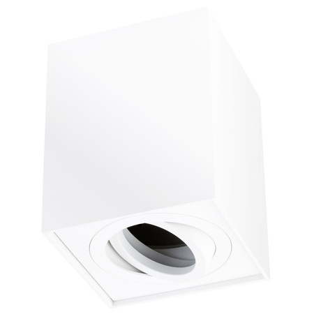Oprawa Natynkowa HALOGENOWA Spot Tuba Ruchoma GU10 Kwadratowa Biała 115mm AMAT-L LUMILED