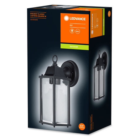 Lampa Ogrodowa Zewnętrzna Kinkiet Elewacyjny LED E27 IP43 Czarny Endura Ledvance