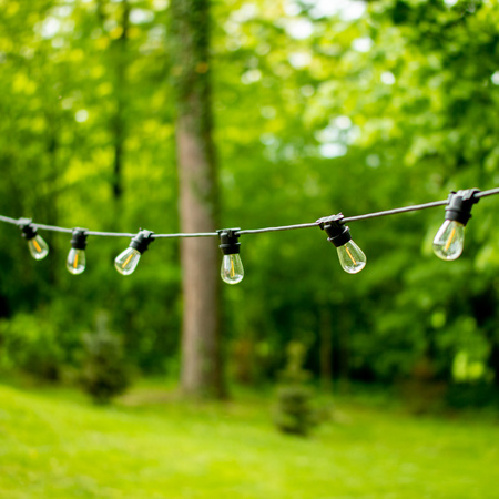 Girlanda Ogrodowa Zewnętrzna Łańcuch Świetlny 20m 20xE27 LED 1,3W