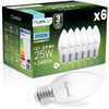 6x Żarówka LED E27 Świeczka B35 2,5W = 25W 249lm 6500K Zimna 180° LUMILED