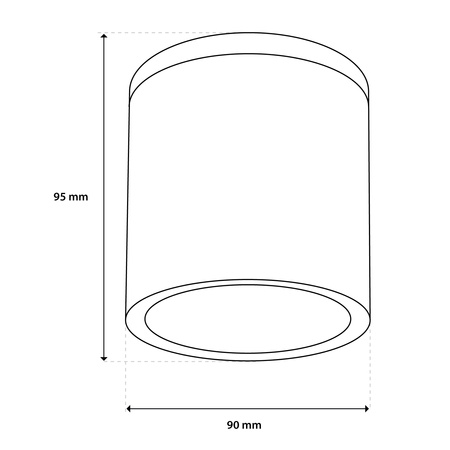 Oprawa Natynkowa Tuba Lampa Ogrodowa Zewnętrzna GU10 LED IP54 Okrągła 95mm RONDE LUMILED