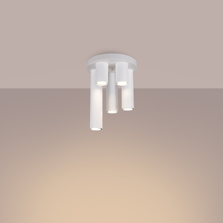 Lampa Sufitowa Plafon Tuba Spot 5x GU10 Biała Lagos Ocean Green SL.1465 Sollux